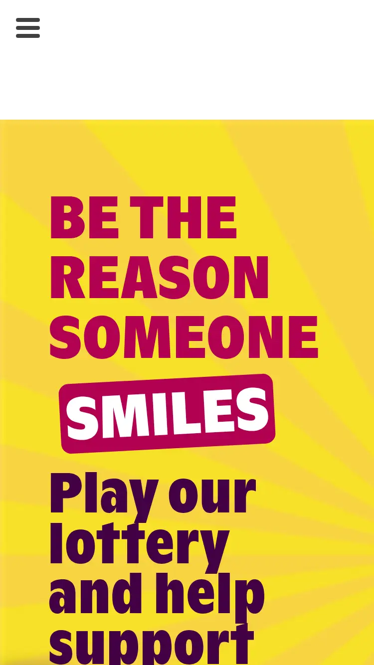 Royal Voluntary Service Lottery - homepage (mobile)