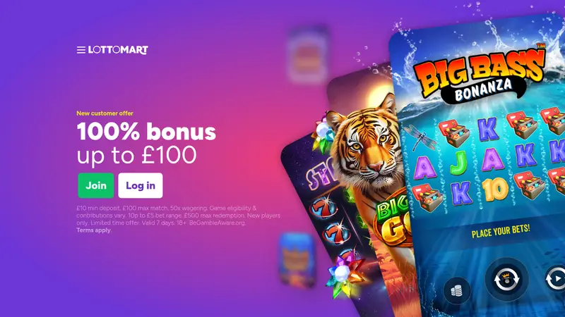 Lotto Mart - homepage (desktop)