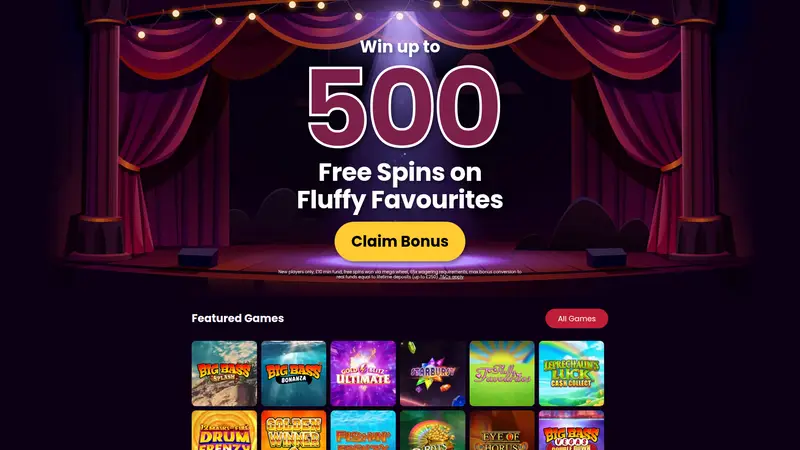 Lucky Wheel Bingo - homepage (desktop)