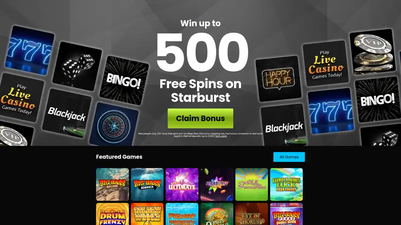 Lucy Casino - homepage (desktop)