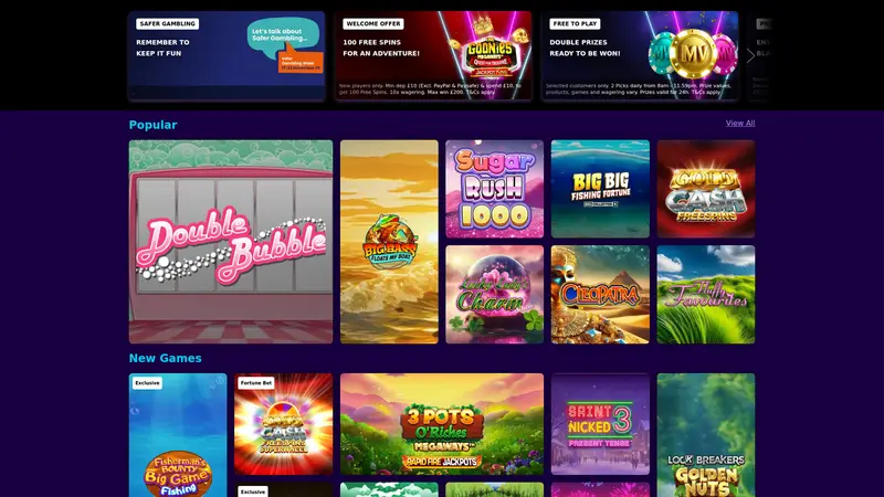 Magical Vegas - homepage (desktop)