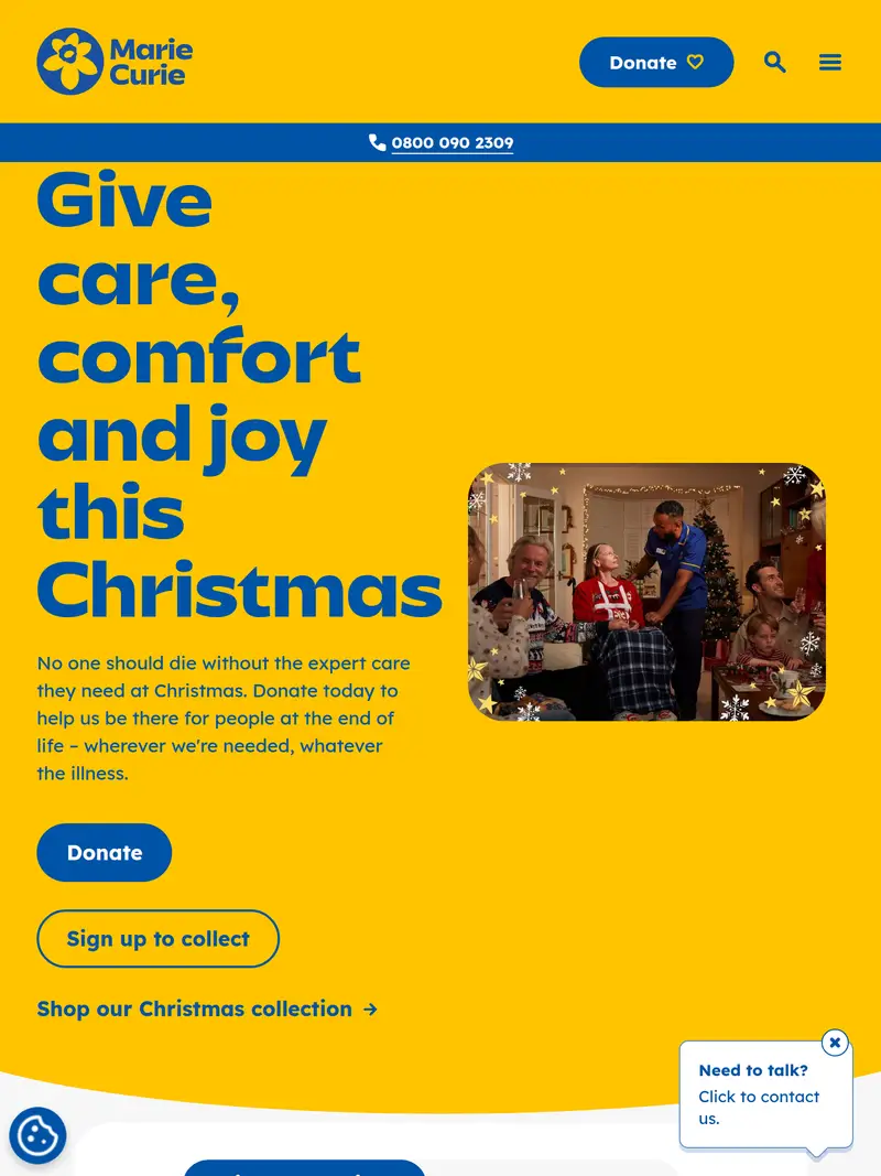 Marie Curie - homepage (tablet)