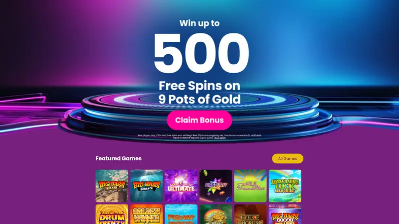 Matchup Casino - homepage (desktop)