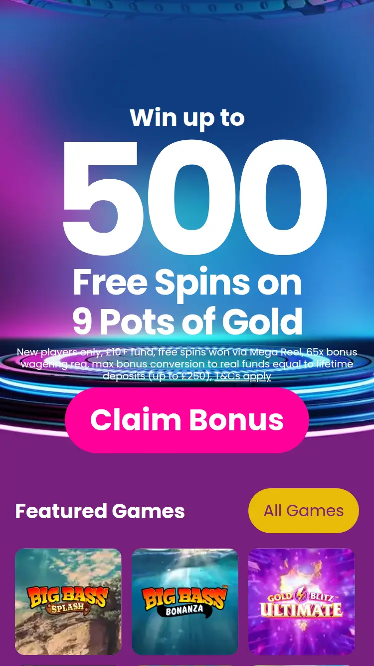 Matchup Casino - homepage (mobile)