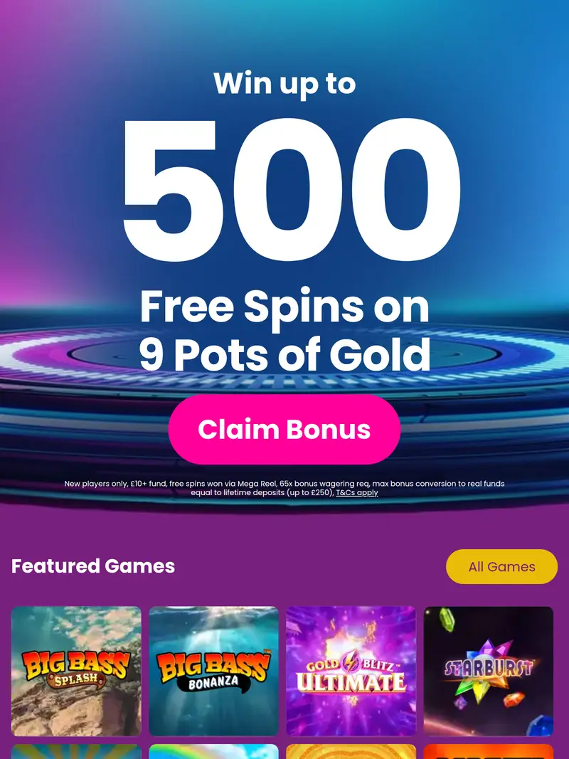 Matchup Casino - homepage (tablet)