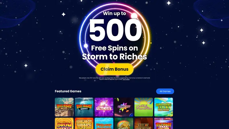 Max Millions - homepage (desktop)