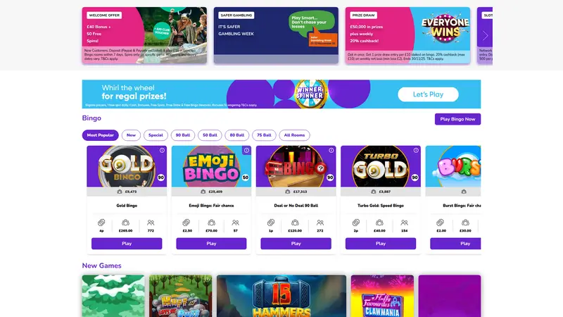 Mecca Bingo - homepage (desktop)