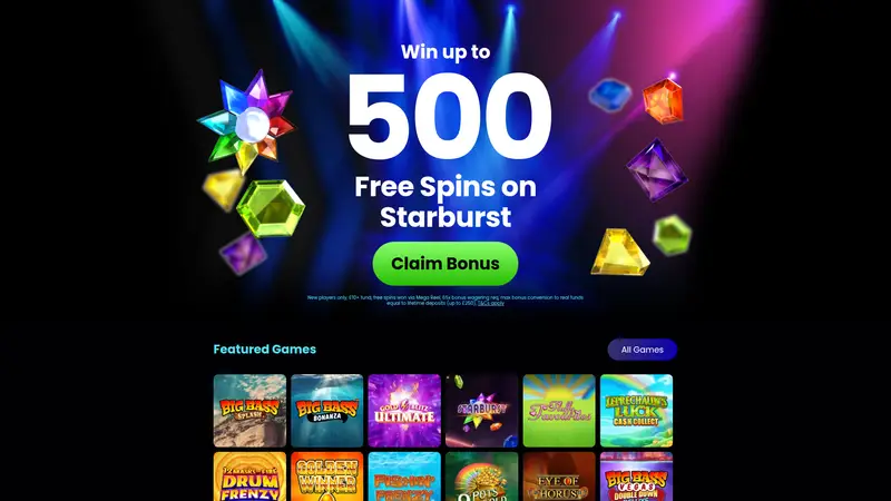 Mega Reel Spins - homepage (desktop)