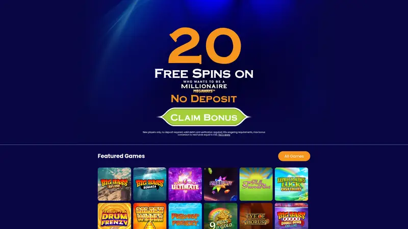 Millionaire Games - homepage (desktop)