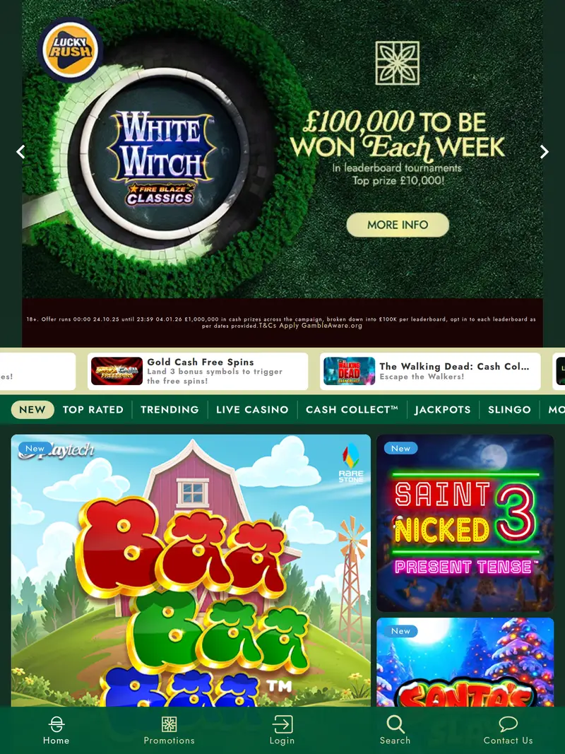 Mr Green - homepage (tablet)