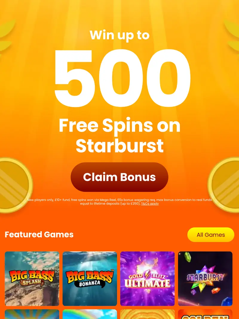 Multi Victory Slots - homepage (tablet)