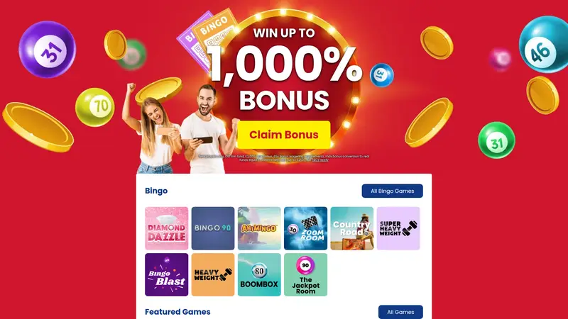 OK Bingo - homepage (desktop)