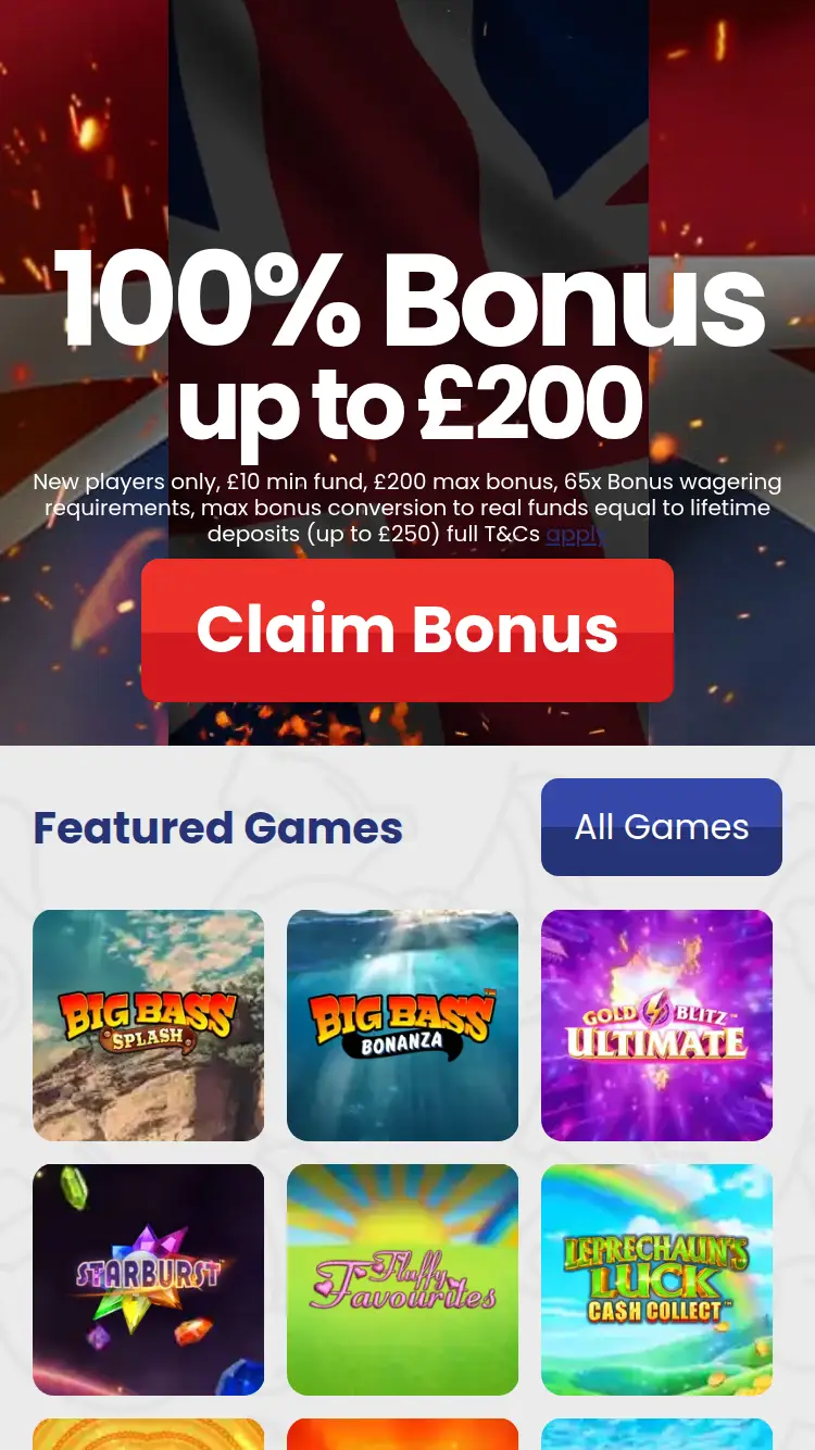 Online Slots UK - homepage (mobile)