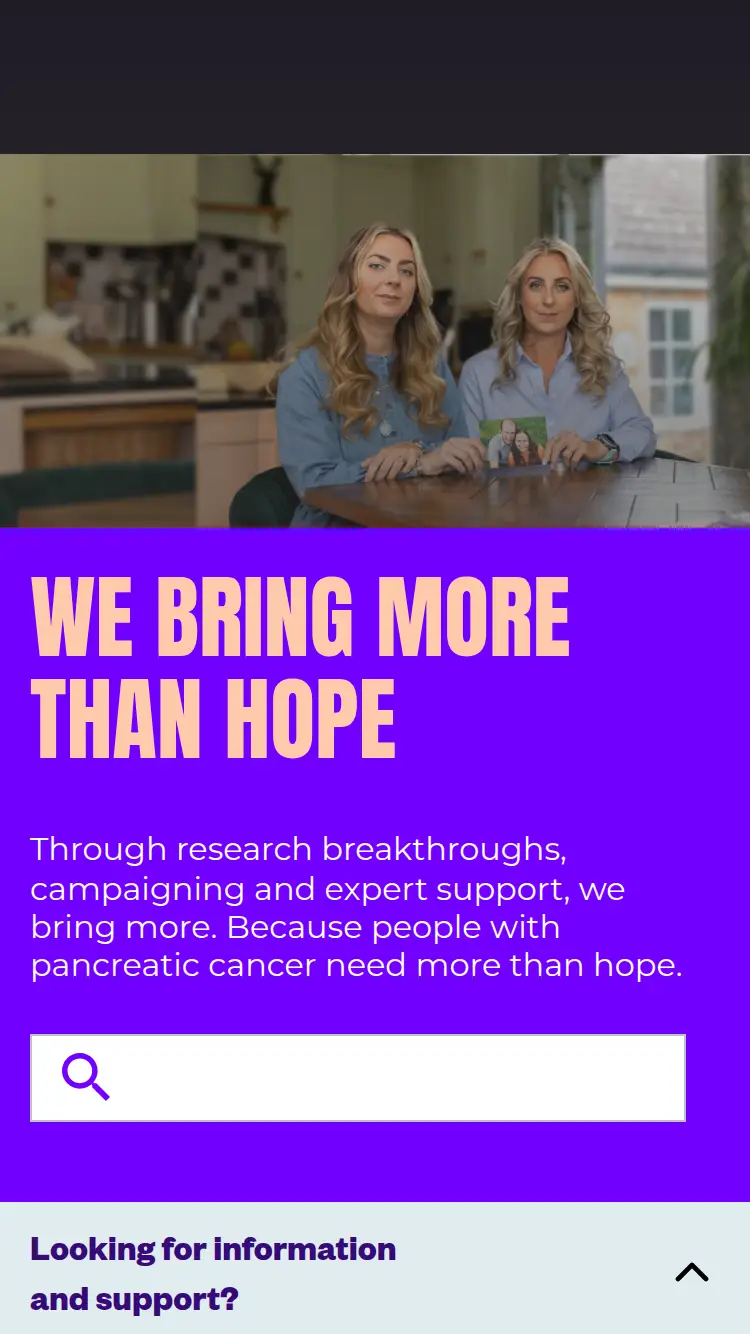 Pancreatic Cancer - homepage (mobile)