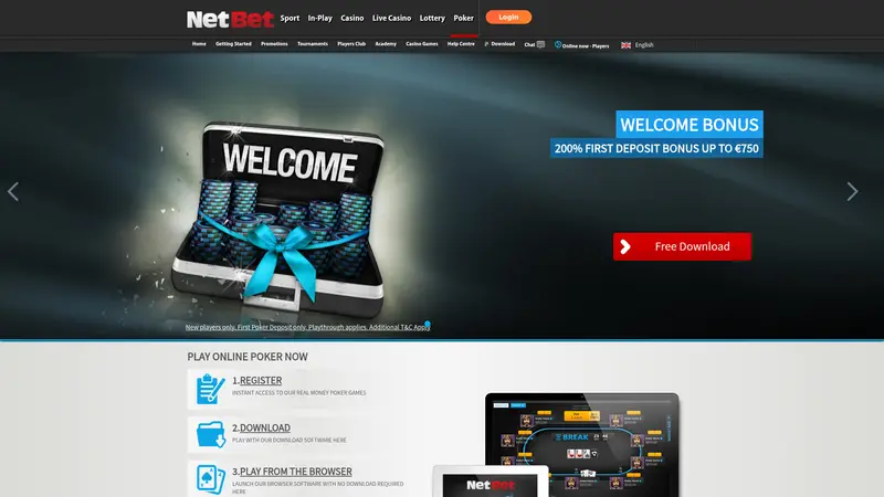 NetBet Poker - homepage (desktop)