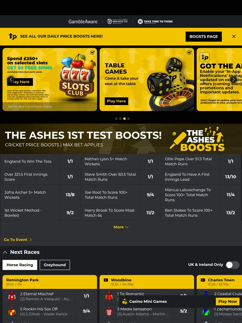 Priced Up - homepage (tablet)