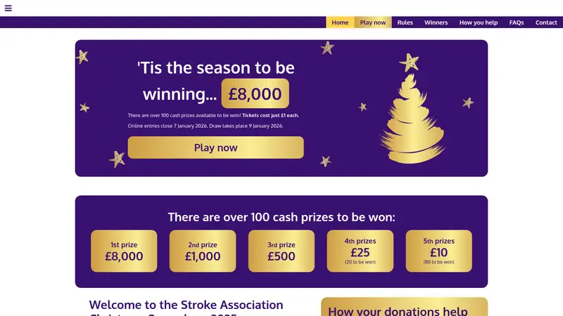 Raffle.stroke - homepage (desktop)