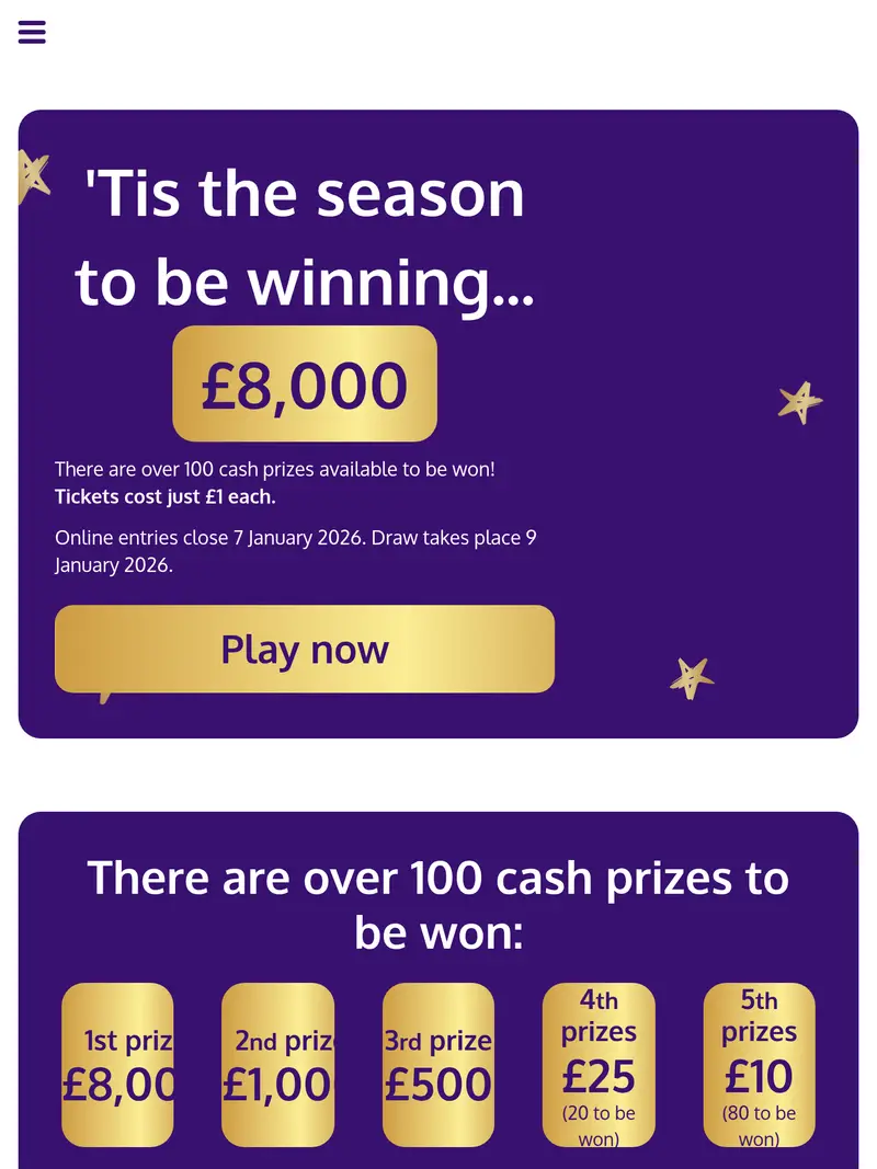 Raffle.stroke - homepage (tablet)