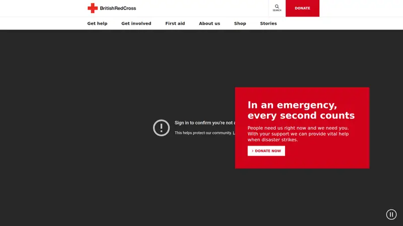 Red Cross - homepage (desktop)