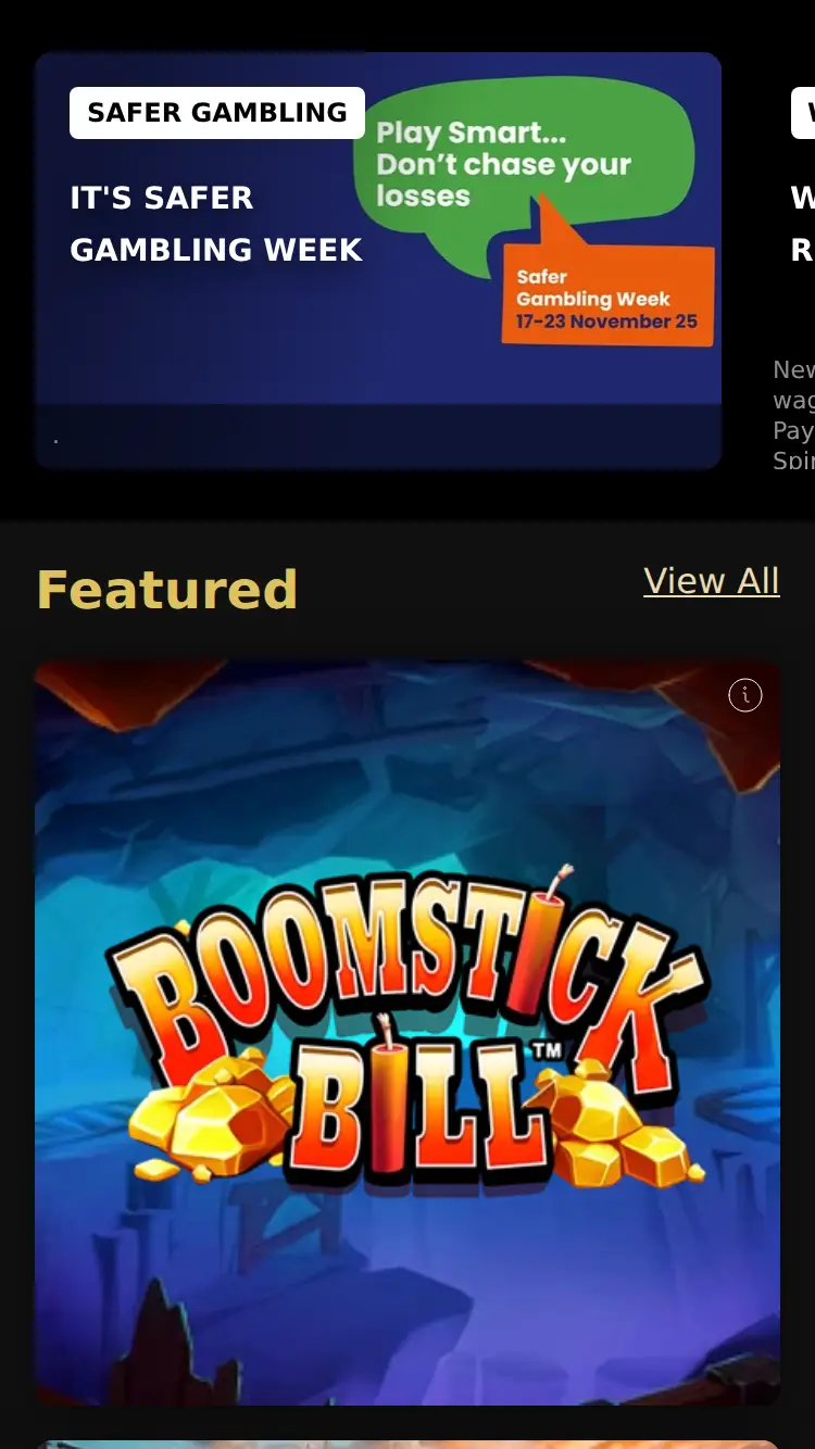 Regal Wins - homepage (mobile)