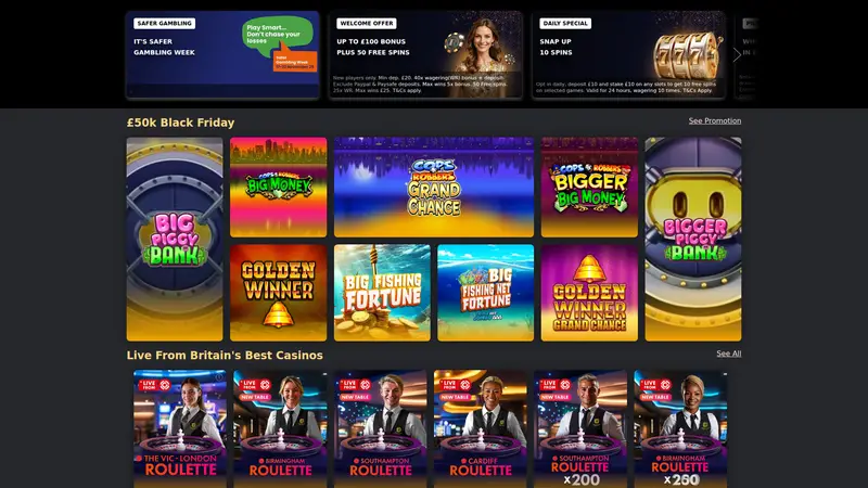 Rialto Casino - homepage (desktop)