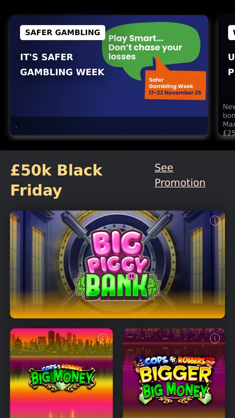 Rialto Casino - homepage (mobile)