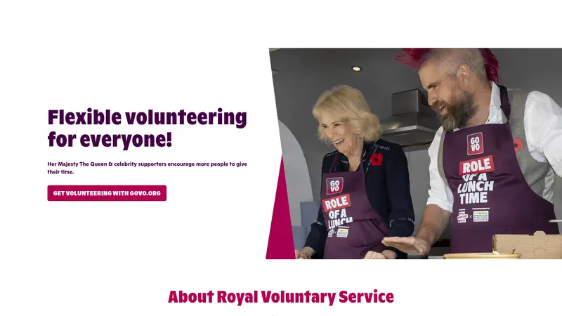 Royal Voluntary Service - homepage (desktop)