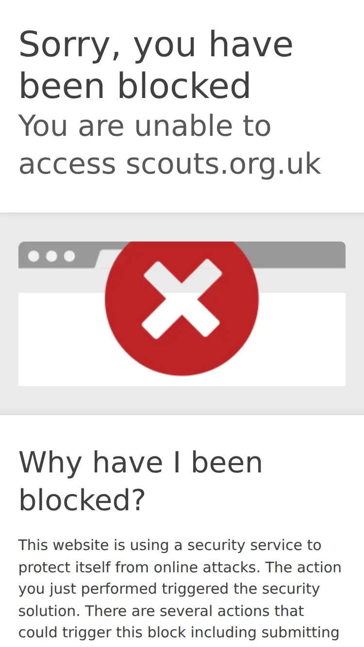 Scouts - homepage (mobile)