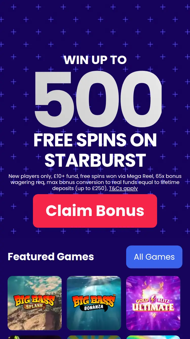 Shipley Slots - homepage (mobile)