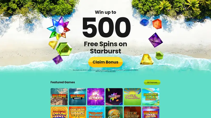 Slots Break - homepage (desktop)