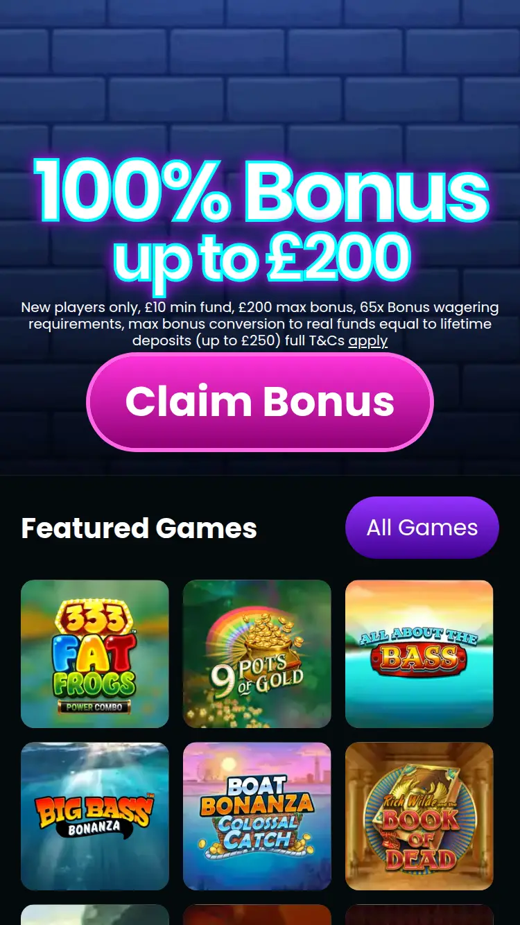 Slot Sites UK - homepage (mobile)