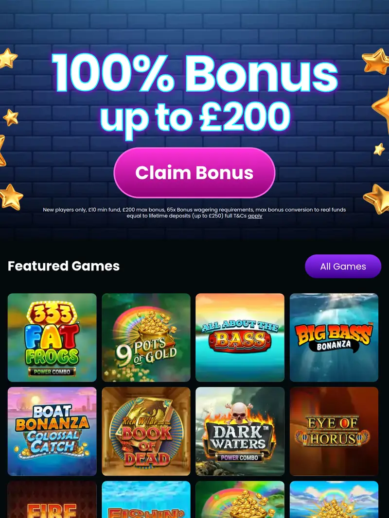 Slot Sites UK - homepage (tablet)