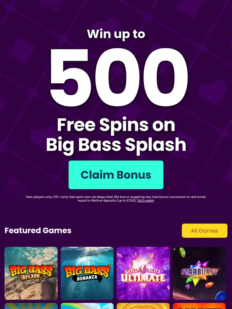 Slots Royale - homepage (tablet)