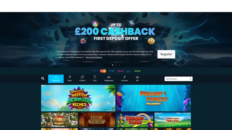 Slotty Slots - homepage (desktop)