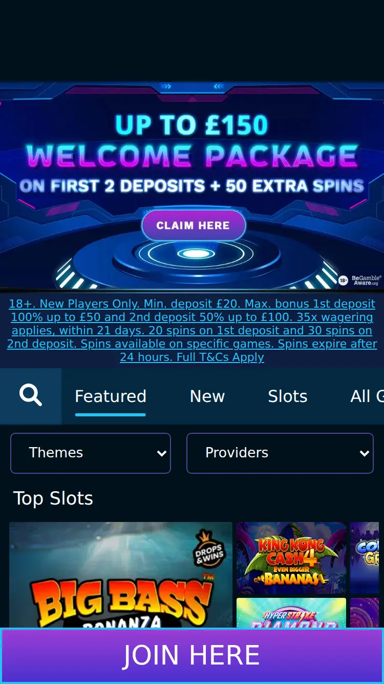 Slot Zo - homepage (mobile)