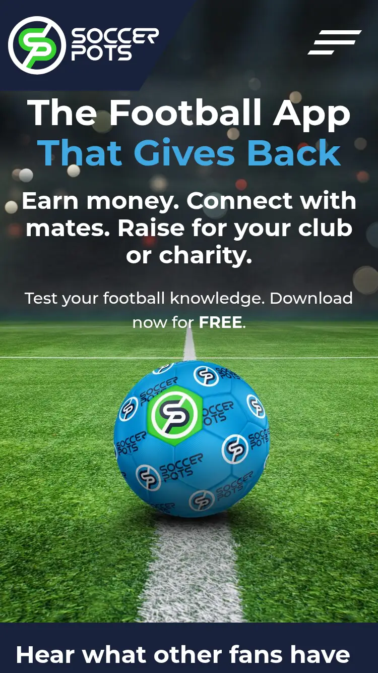 Soccerpots - homepage (mobile)