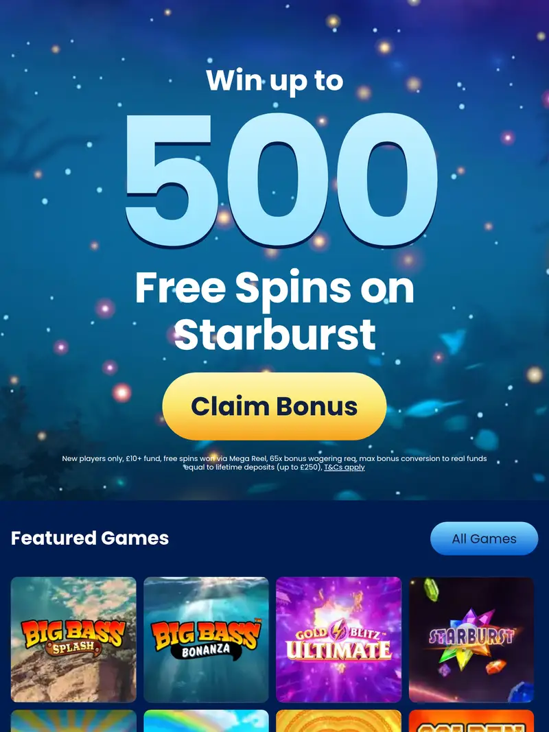 So Many Slots - homepage (tablet)