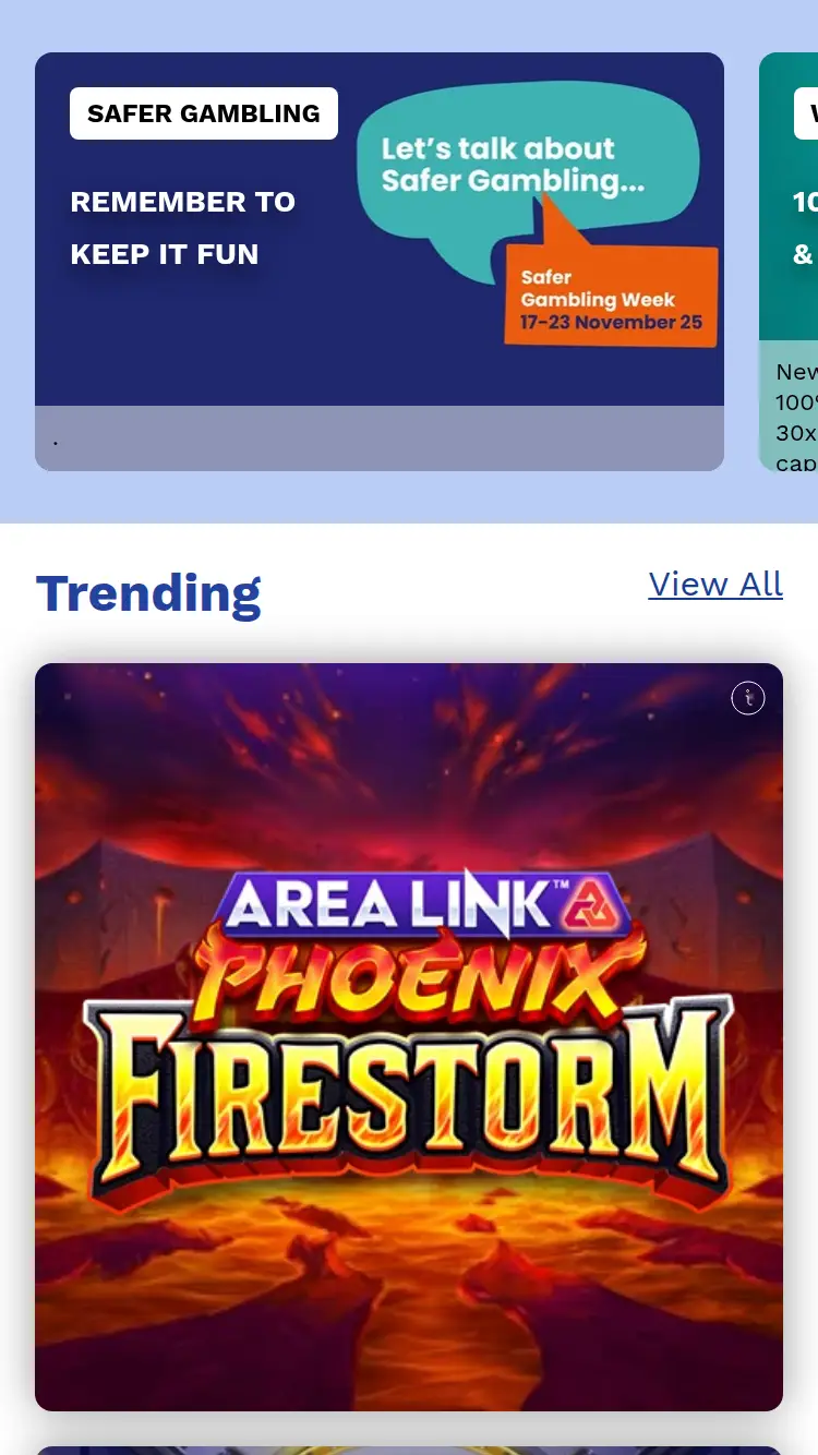 Spin and Win - homepage (mobile)