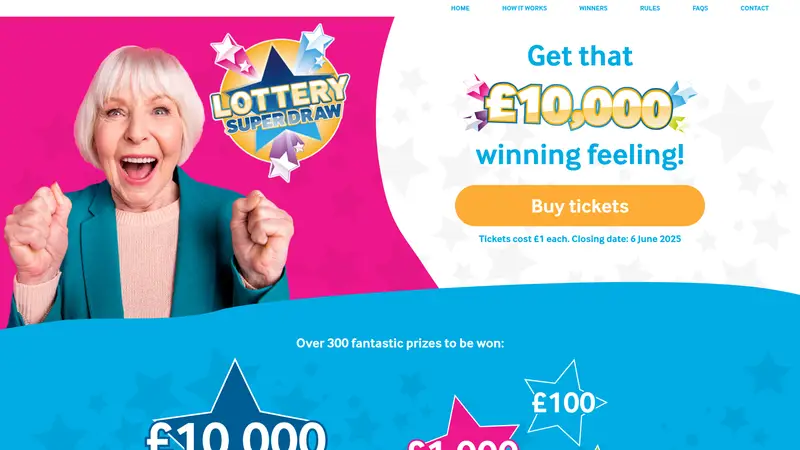 Sue Ryder Super Draw - homepage (desktop)