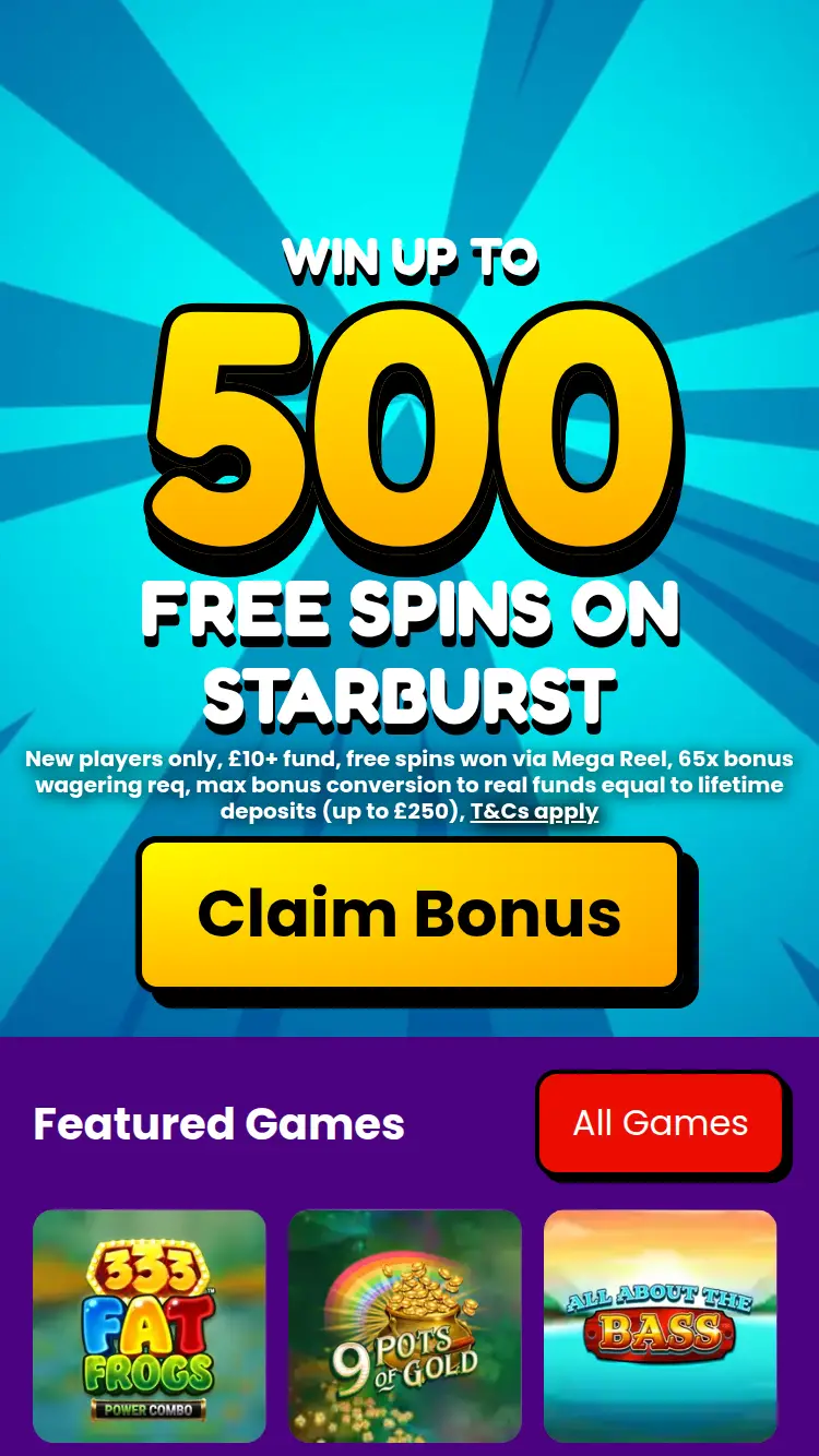 Super Mega Fluffy Rainbow Vegas Jackpot Casino - homepage (mobile)