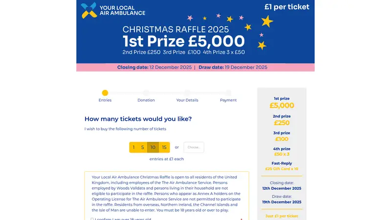 TAAS Raffle - homepage (desktop)