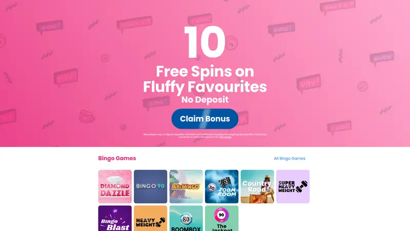 Take a Break Bingo - homepage (desktop)