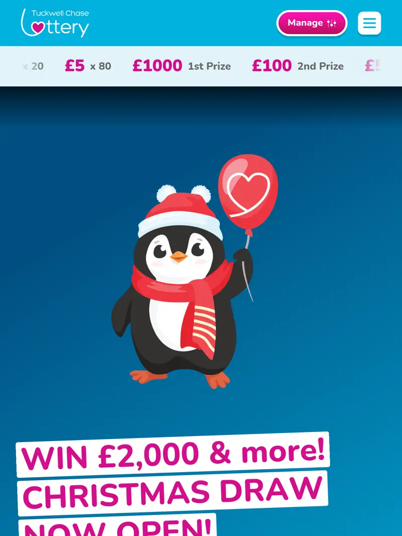 TC Lottery - homepage (tablet)