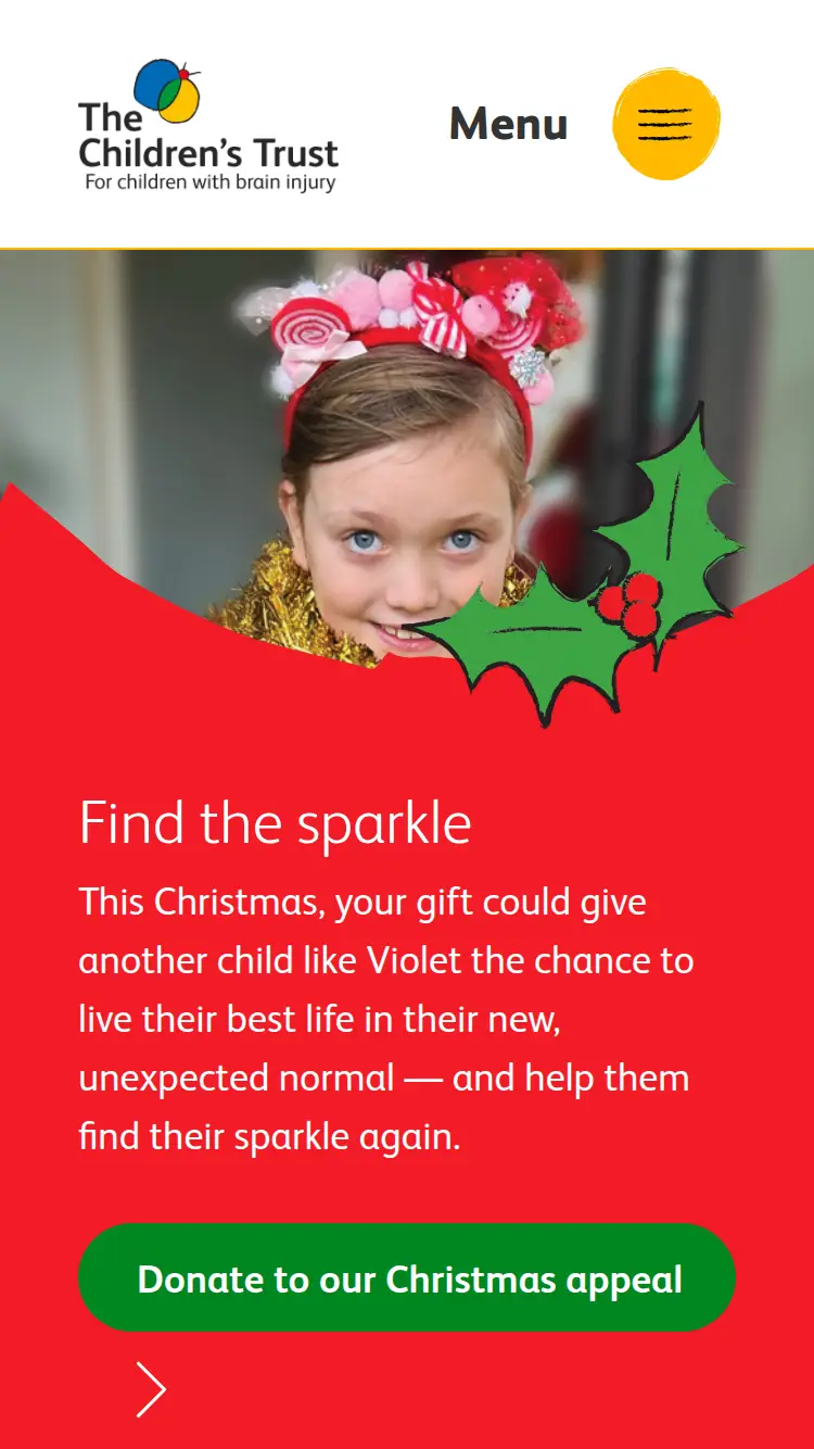 The Children's Trust - homepage (mobile)