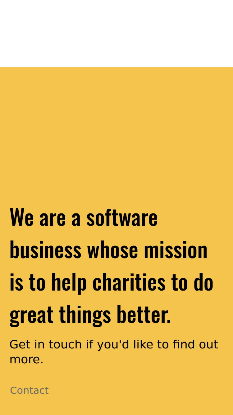 The Fundraising Foundry - homepage (mobile)