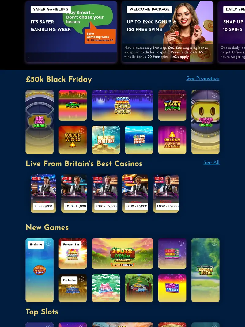 The Vic - homepage (tablet)