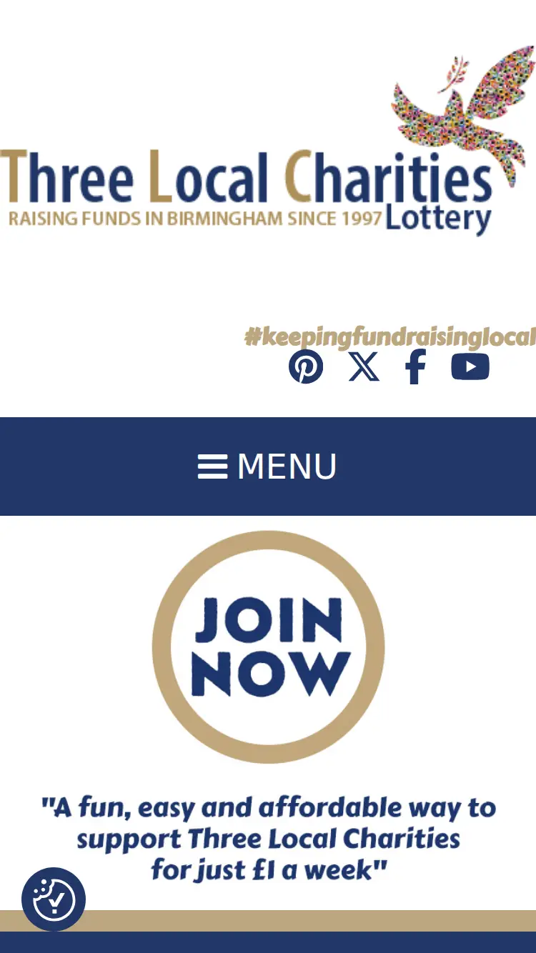 TLC Lottery - homepage (mobile)