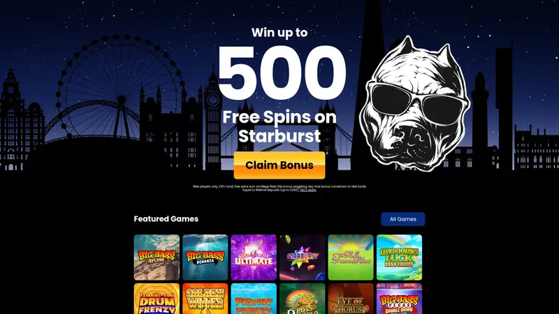 Top Dog Slots - homepage (desktop)