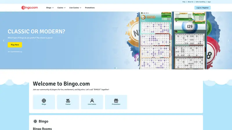 UK Bingo - homepage (desktop)