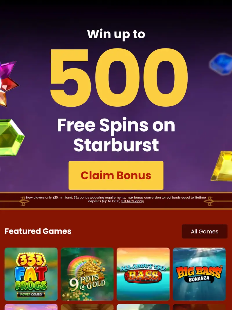 UK Online Slots - homepage (tablet)